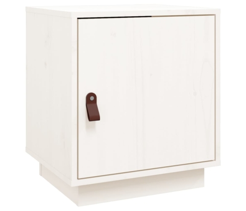 Mesita de noche madera maciza de pino blanca 40x34x45 cm