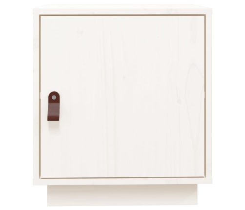 Mesita de noche madera maciza de pino blanca 40x34x45 cm