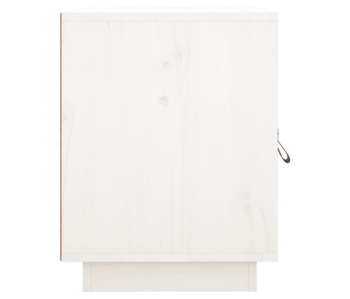 Mesita de noche madera maciza de pino blanca 40x34x45 cm