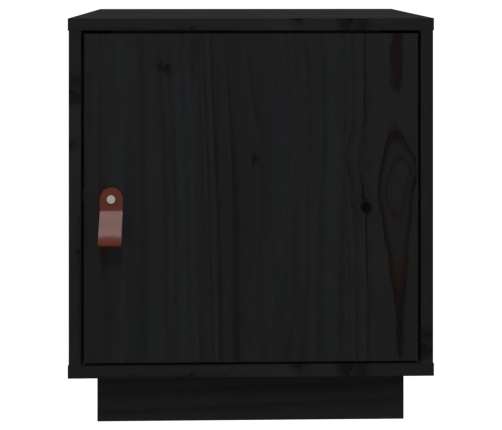 Mesitas de noche 2 uds madera maciza de pino negro 40x34x45 cm