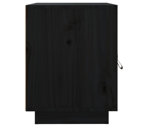 Mesitas de noche 2 uds madera maciza de pino negro 40x34x45 cm