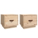 Mesitas de noche 2 uds madera maciza de pino 40x34x35 cm