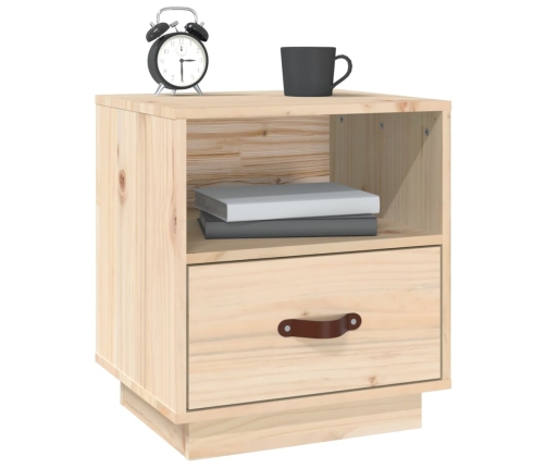 vidaXL Mesita de noche madera maciza de pino 40x34x45 cm