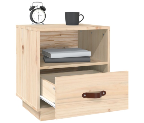 vidaXL Mesita de noche madera maciza de pino 40x34x45 cm