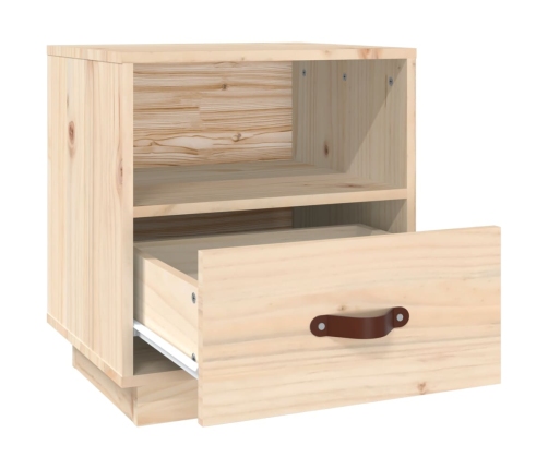 vidaXL Mesita de noche madera maciza de pino 40x34x45 cm