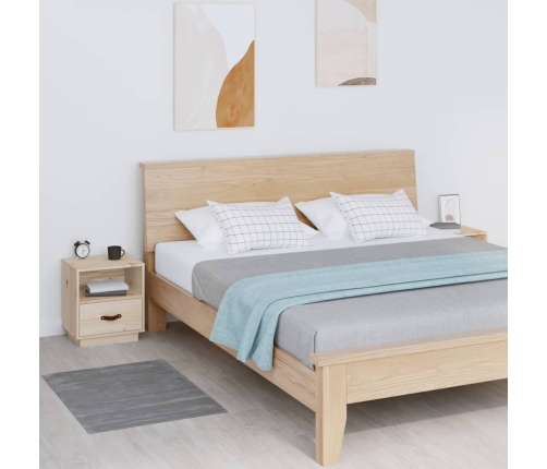 Mesitas de noche 2 uds madera maciza de pino 40x34x45 cm