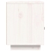 vidaXL Mesita de noche madera maciza de pino blanca 40x34x45 cm