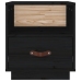 Mesita de noche madera maciza de pino negro 40x34x45 cm