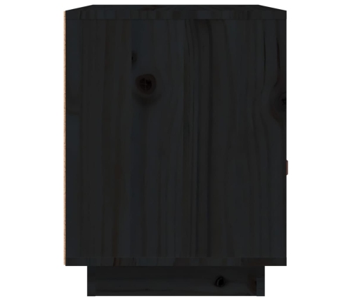 vidaXL Mesitas de noche 2 uds madera maciza de pino negro 40x34x45 cm