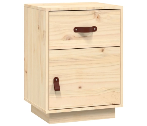 vidaXL Mesita de noche madera maciza de pino 40x34x55 cm