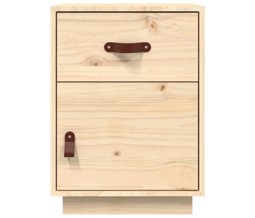 vidaXL Mesita de noche madera maciza de pino 40x34x55 cm