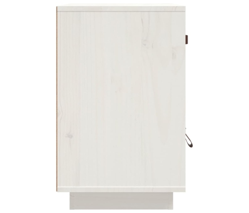 vidaXL Mesita de noche madera maciza de pino blanco 40x34x55 cm