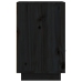 Mesita de noche madera maciza de pino negro 40x34x55 cm