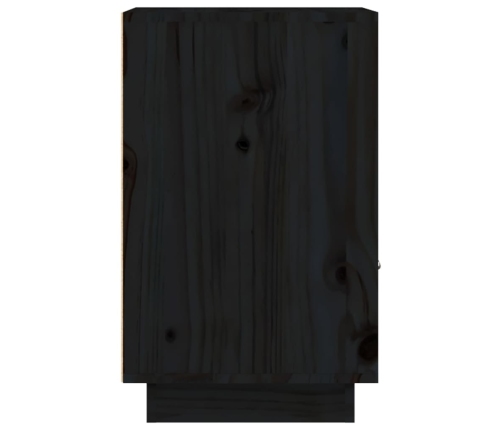 vidaXL Mesitas de noche 2 uds madera maciza de pino negro 40x34x55 cm