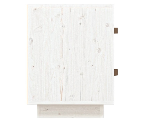 Mesita de noche madera maciza de pino blanco 40x34x45 cm