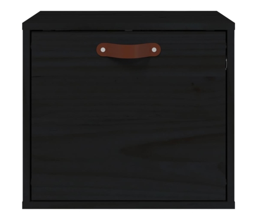 Armario de pared de madera maciza de pino negro 40x30x35 cm