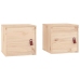 Armarios de pared 2 uds madera maciza de pino 31,5x30x30 cm