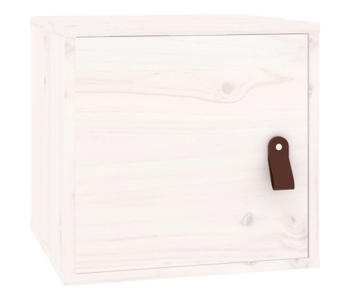 vidaXL Armarios de pared 2 uds madera maciza pino blanco 31,5x30x30 cm