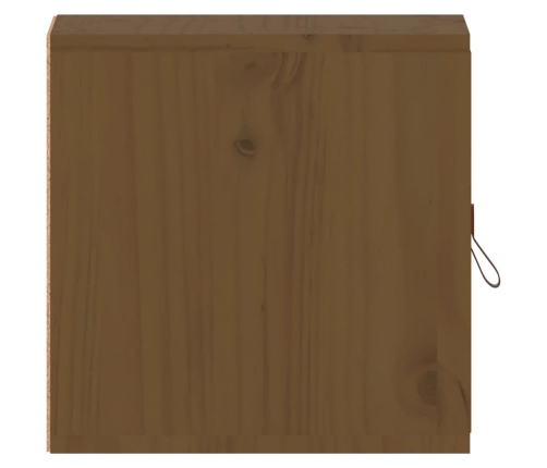 Armario de pared madera maciza de pino marrón miel 31,5x30x30cm