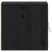 Armario de pared madera maciza de pino negro 31,5x30x30 cm