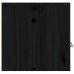 Armario de pared de madera maciza de pino negro 60x30x30 cm