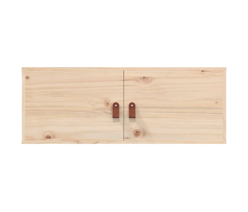 Armarios de pared 2 uds madera maciza de pino 80x30x30 cm