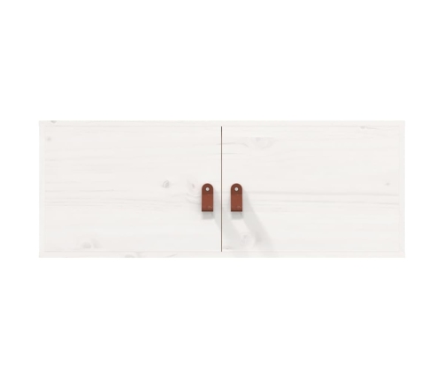 Armario de pared de madera maciza de pino blanco 80x30x30 cm