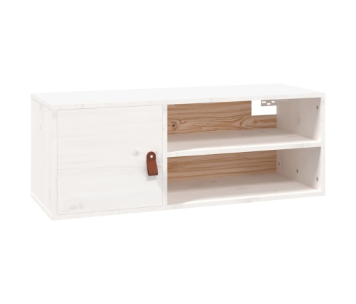 vidaXL Armario de pared de madera maciza de pino blanco 80x30x30 cm