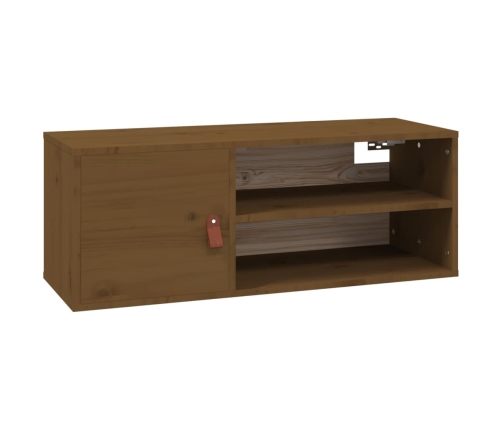 vidaXL Armario de pared madera maciza de pino marrón miel 80x30x30 cm