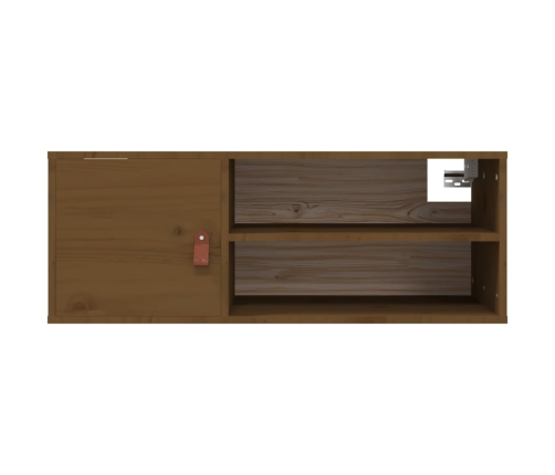 vidaXL Armario de pared madera maciza de pino marrón miel 80x30x30 cm