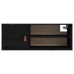 Armario de pared de madera maciza de pino negro 80x30x30 cm