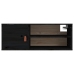 Armarios de pared 2 uds madera maciza pino negro 80x30x30 cm