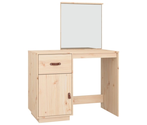 Mesa tocador de madera maciza de pino 95x50x134 cm
