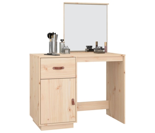 Mesa tocador de madera maciza de pino 95x50x134 cm