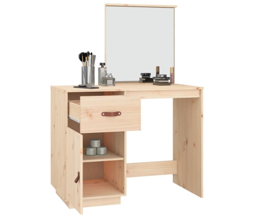 Mesa tocador de madera maciza de pino 95x50x134 cm