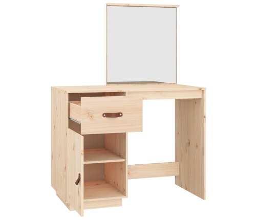 Mesa tocador de madera maciza de pino 95x50x134 cm