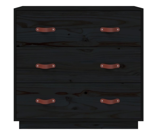 Aparador madera maciza de pino negro 80x40x75 cm