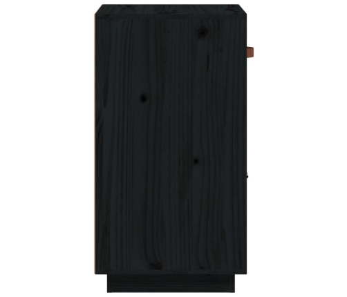 Aparador de madera maciza de pino negro 34x40x75 cm