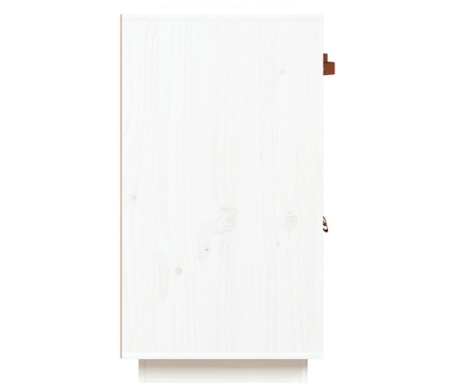 Aparador de madera maciza de pino blanco 98,5x40x75 cm