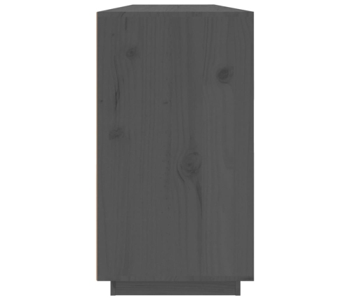 Aparador de madera maciza de pino gris 100x40x75 cm