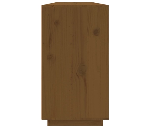 Aparador de madera maciza de pino marrón miel 100x40x75 cm