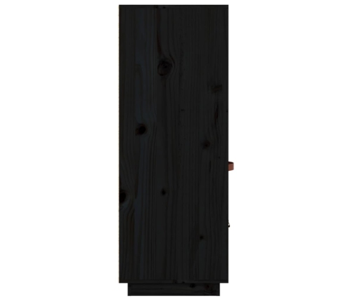 Aparador de madera maciza de pino negro 67x40x108,5 cm