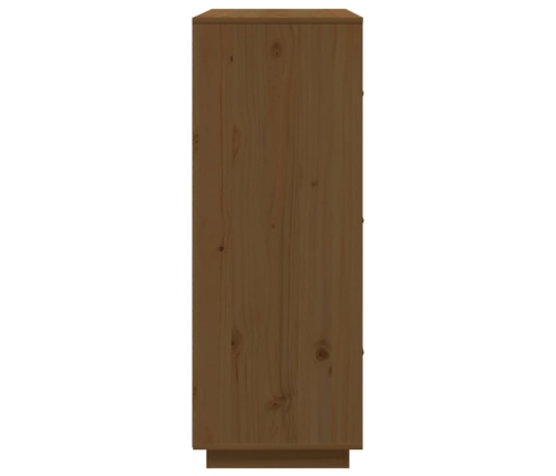 Aparador de madera maciza de pino marrón miel 67x40x108,5 cm