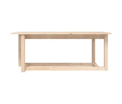 vidaXL Mesa de centro de madera maciza de pino 110x55x45 cm