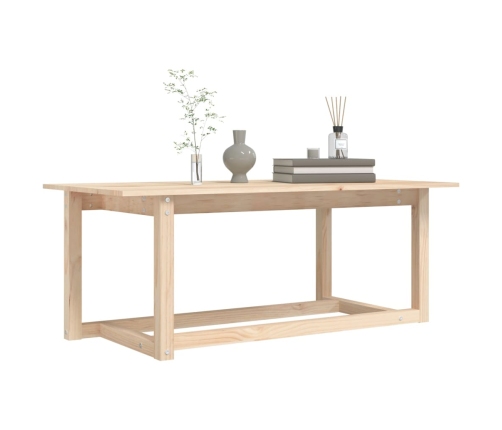 vidaXL Mesa de centro de madera maciza de pino 110x55x45 cm