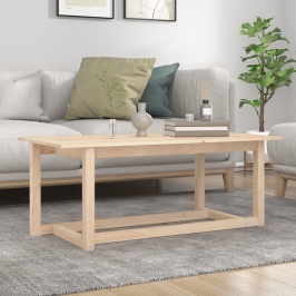 Mesa de centro de madera maciza de pino 110x55x45 cm