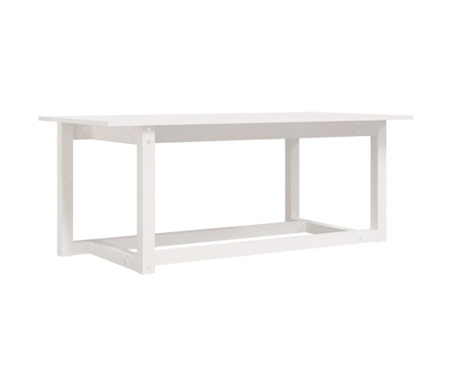 Mesa de centro de madera maciza de pino blanco 110x55x45 cm