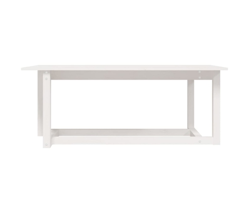 Mesa de centro de madera maciza de pino blanco 110x55x45 cm