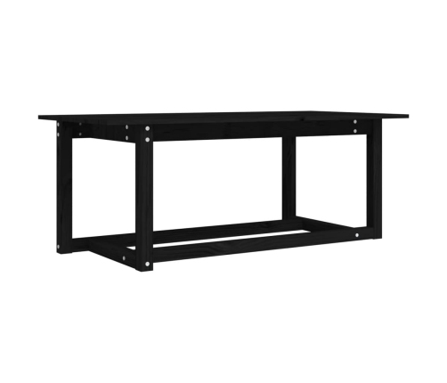 Mesa de centro de madera maciza de pino negro 110x55x45 cm