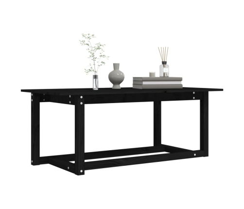 Mesa de centro de madera maciza de pino negro 110x55x45 cm